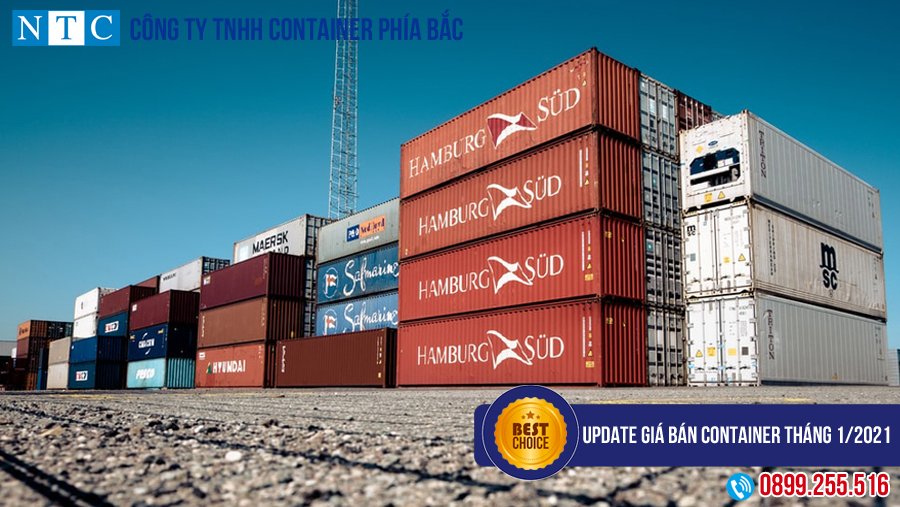 Update giá bán container tháng 1/2021 tại NTC Container