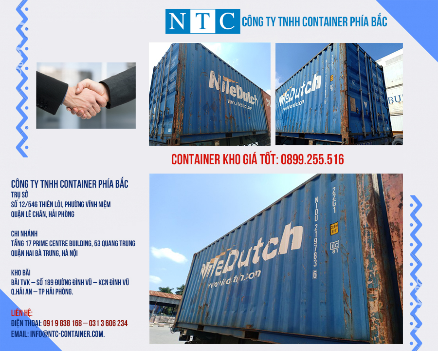 NTC Container bán container kho 20ft và 40ft cũ giá tốt, số lượng lớn, luôn sẵn hàng