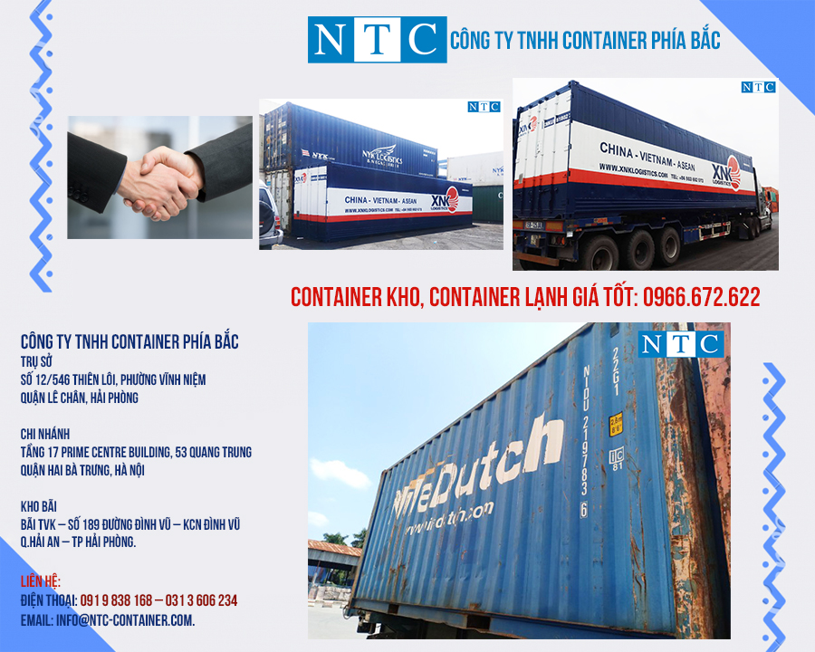 NTC Container - đơn vị mua bán container kho, container lạnh tại Hà Nội uy tín nhất Hotline: 0966.672.622