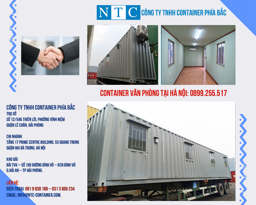 NTC Container mua bán container văn phòng tại Hà Nội giá rẻ, uy tín