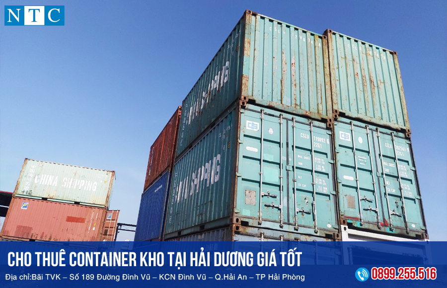 NTC Container cho thuê container giá tốt tại Hải Dương. Hotline: 0899.255.516