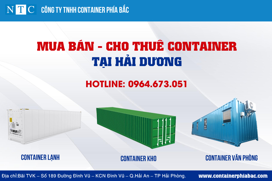 NTC Container mua bán cho thuê container tại Hải Dương uy tín giá tốt. Hotline: 0964.673.051