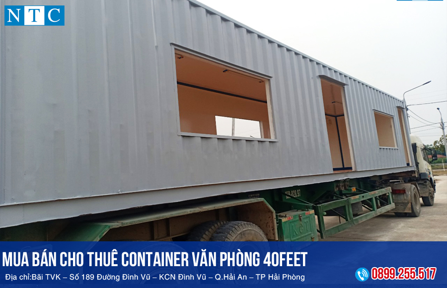 NTC Container mau bán cho thuê container văn phòng 40feet (uán ăn, cafe) giá tốt miền Bắc. Hotline: 0899.255.517