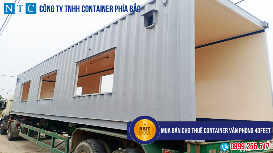 NTC Container mau bán cho thuê container văn phòng 40feet (uán ăn, cafe) giá tốt miền Bắc. Hotline: 0899.255.517