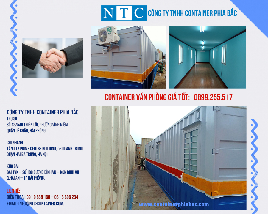 Mua container văn phòng ở NTC Container giá rẻ, uy tín chất lượng. Hotline: 0899.255.517