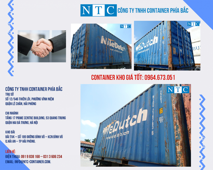 Container kho của NTC Container giá rẻ, chất lượng đảm bảo. Hotline: 0964.673.051