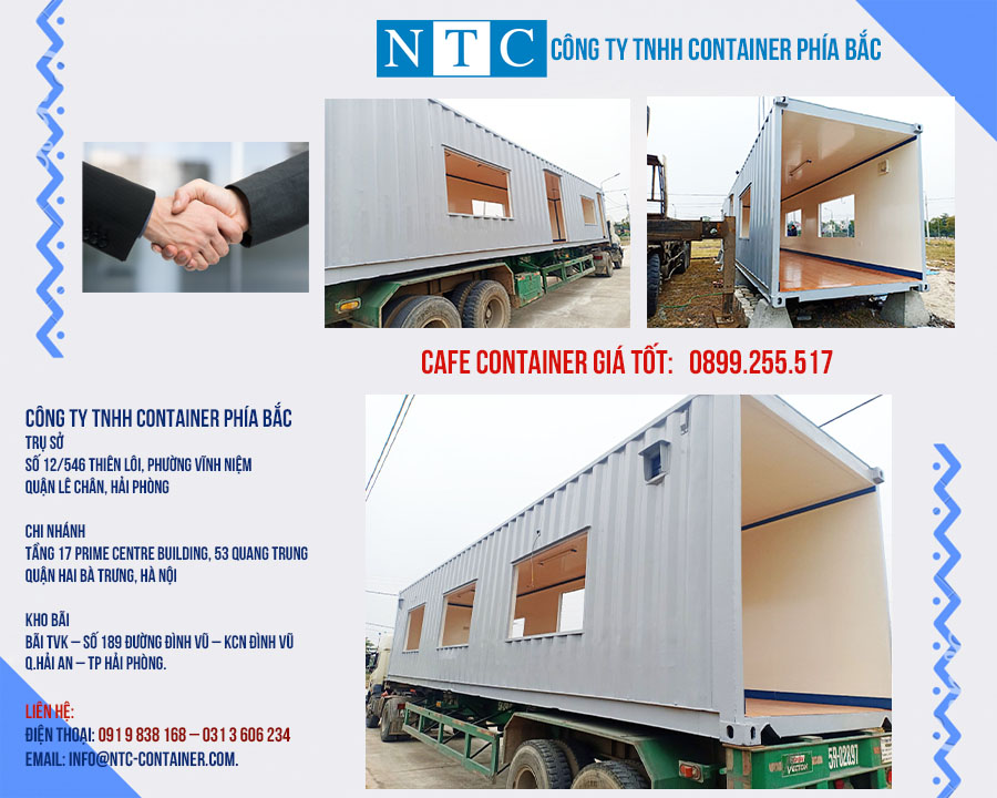 NTC Container cung cấp container theo yêu cầu chất lượng, giá tốt. Hotline: 0899.255.517