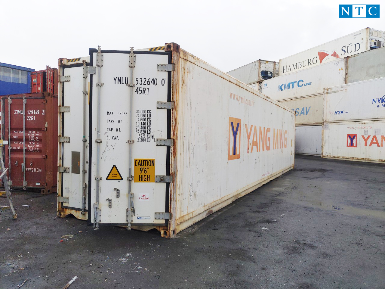 Container lạnh gồm 2 loại là container lạnh 20 feet và 40 feet