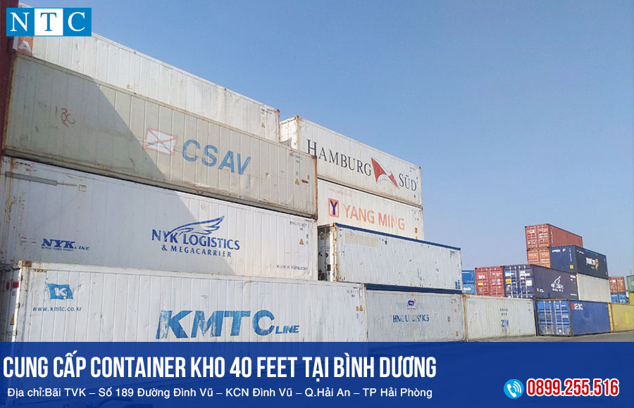 Mua container kho 40 feet tại Bình Dương của NTC Container uy tín, giá tốt. Hotline: 0899.255.516