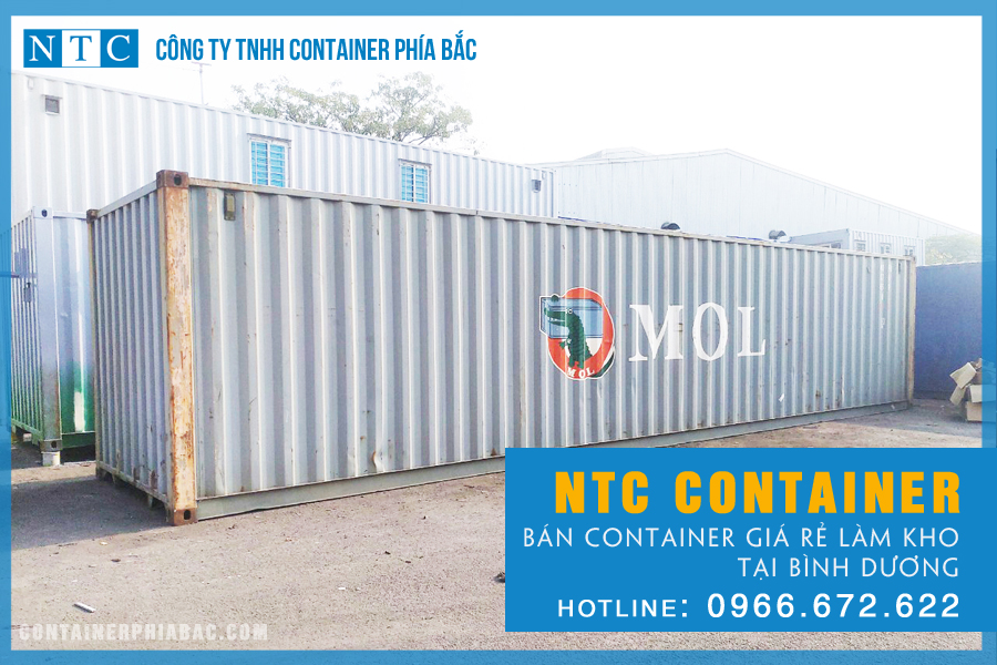 Chuyên mua bán container giá rẻ làm kho tại Bình Dương - NTC Container cam kết uy tín, chất lượng. Hotline: 0966.672.622