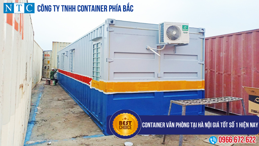 NTC Container cho thuê container làm văn phòng tại Hà Nội giá tốt số 1 hiện nay. Hotline: 0966.672.622