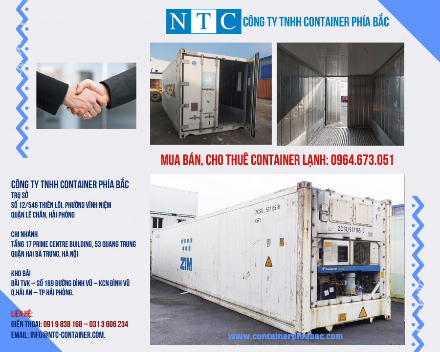 NTC Container chuyên mua bán và cho thuê container lạnh 40ft tại Sóc Trăng. Hotline: 0964.673.051