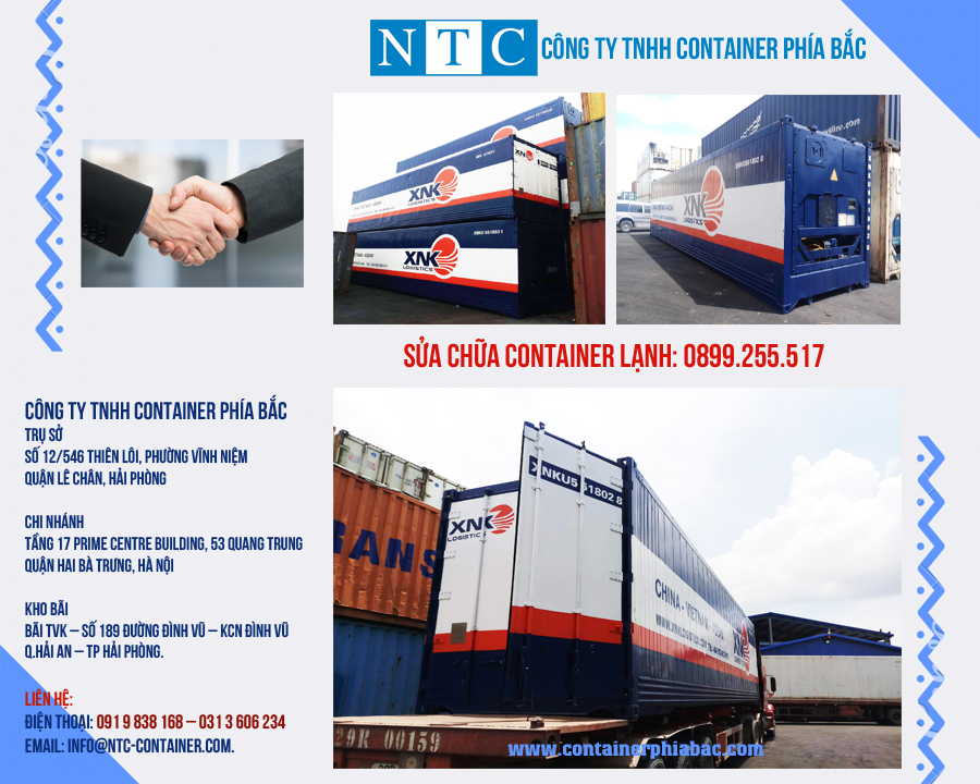 NTC Container sửa chữa container lạnh tại Tây Ninh nhanh chóng, giá tốt. Hotline: 0899.255.517