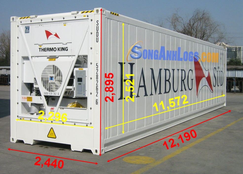 Thông số kỹ thuật container lạnh 40 feet