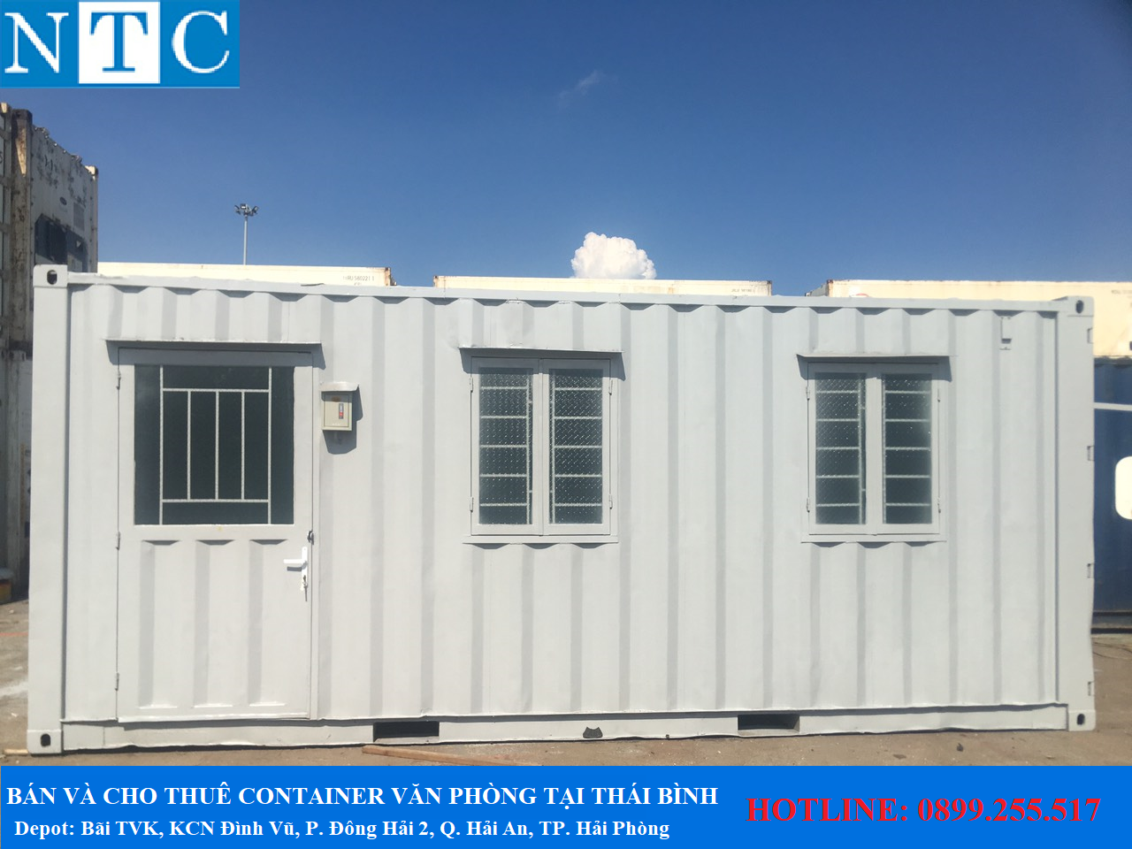 Container Phía Bắc cho thuê container văn phòng tại Thái Bình. Liên hệ: 0899255517